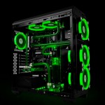 LED Illuminated Computer Cooler 120mm 12cm 4 + 3 Pin Cooling Fan Ultra Silent RGB Green Gaming